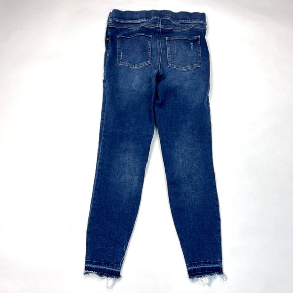 Spanx Distressed Ankle Skinny Jeans Women M Tummy Panel Stretch Denim 20203R - Picture 2 of 16
